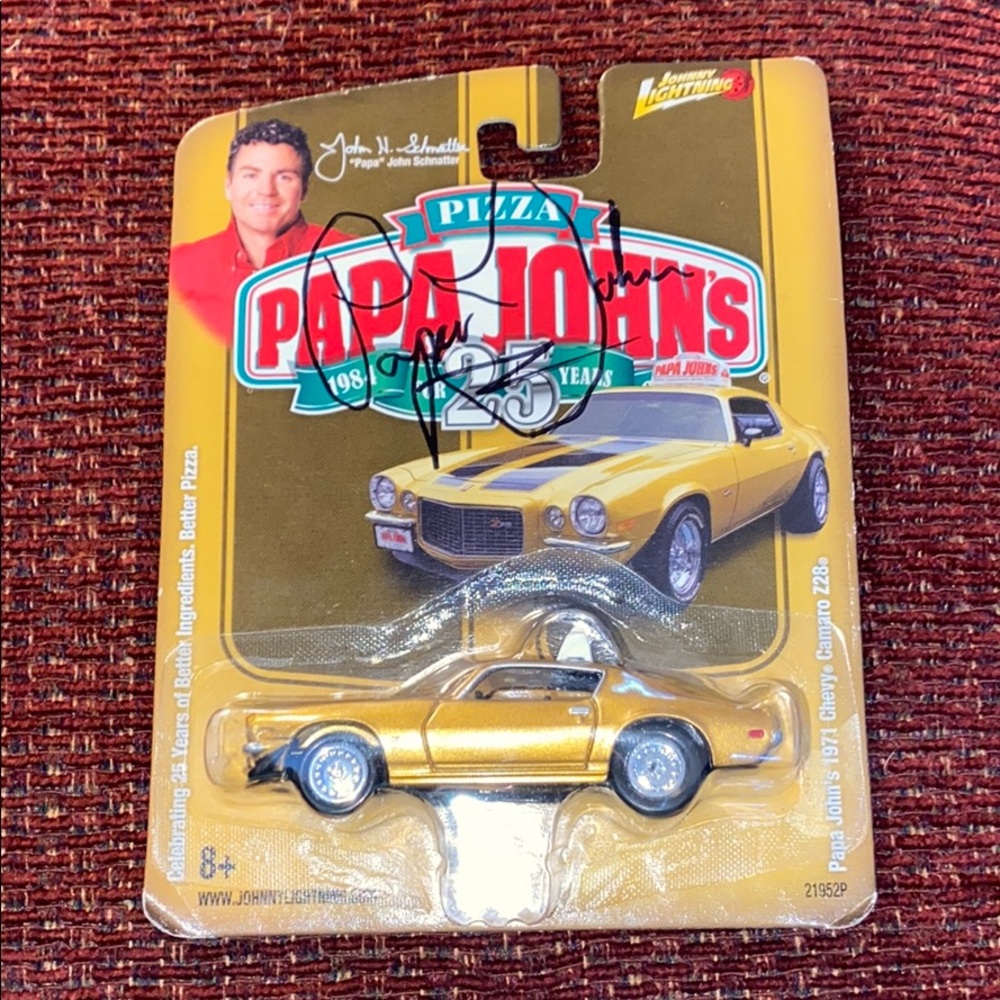 Signed papa johns car. Original.